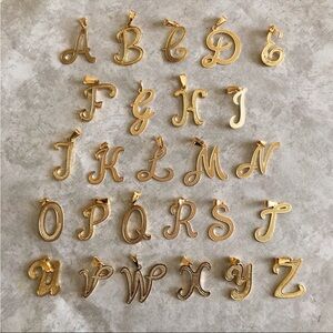 Cursive Initial Charm Necklace